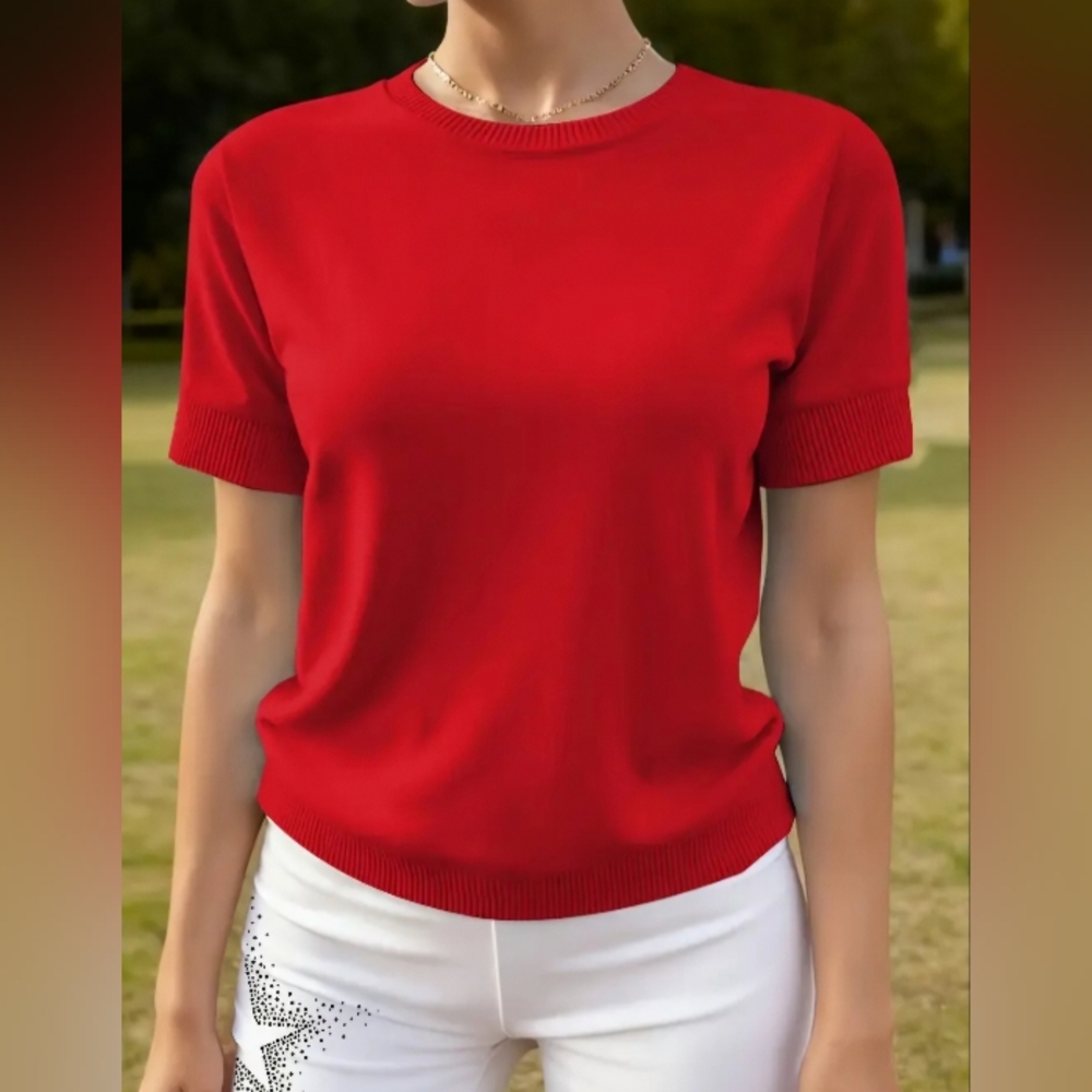 *NEW ARRIVAL* Seraphine Vibrant Red Short Sleeve Top